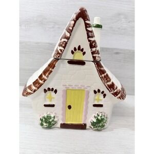 1953‎ Sierra Vista California Pottery Cottage Cookie Jar Thatched Roof House